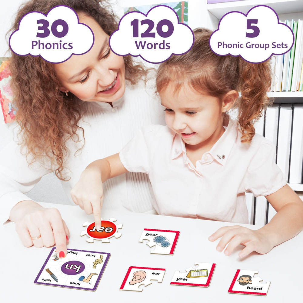 Torlam Phonics Puzzle double-sided cards for versatile learning sessions