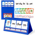 Torlam pocket chart showing word-building cards for active learning.