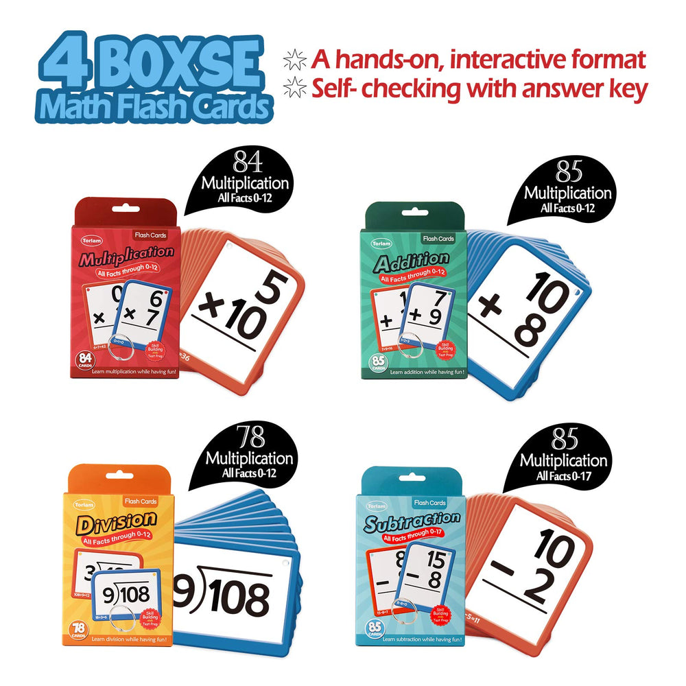 Torlam 332-card set with teaching materials included for math sessions.