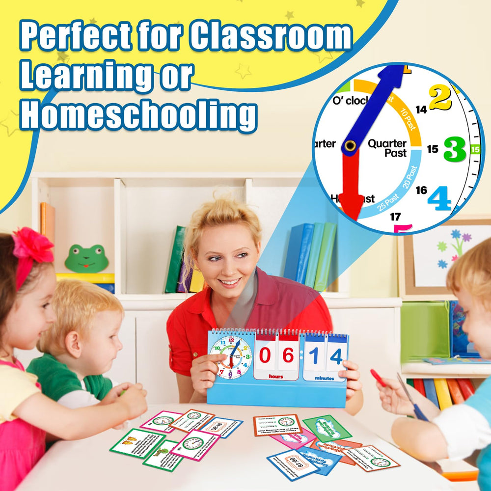 Torlam twenty task cards guide diverse time-learning activities.