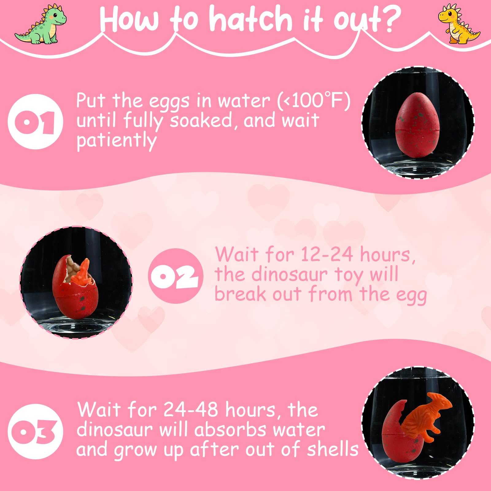 TORONTOKYO dino nest incubators keep eggs organized for playful learning sessions.