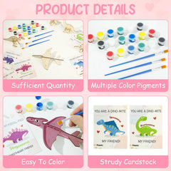 TORONTOKYO dino valentines cards pack for durable, shareable keepsakes