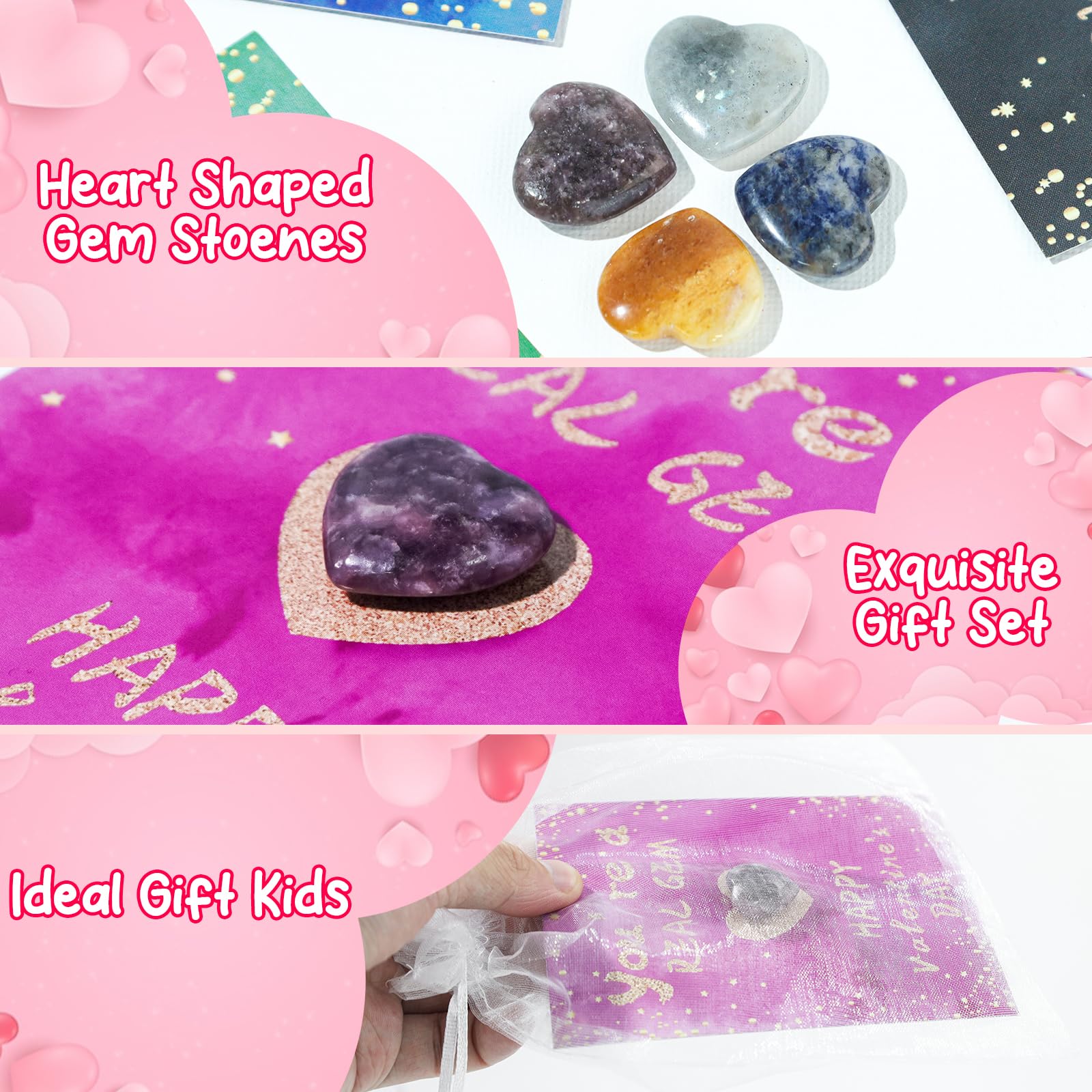 TORONTOKYO valentines day cards with designs and gem facts on back