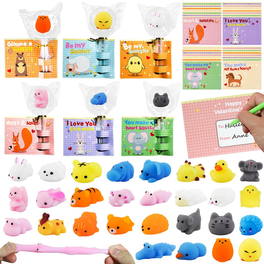 TORONTOKYO valentines mochis elephant squishy for calming sensory play.