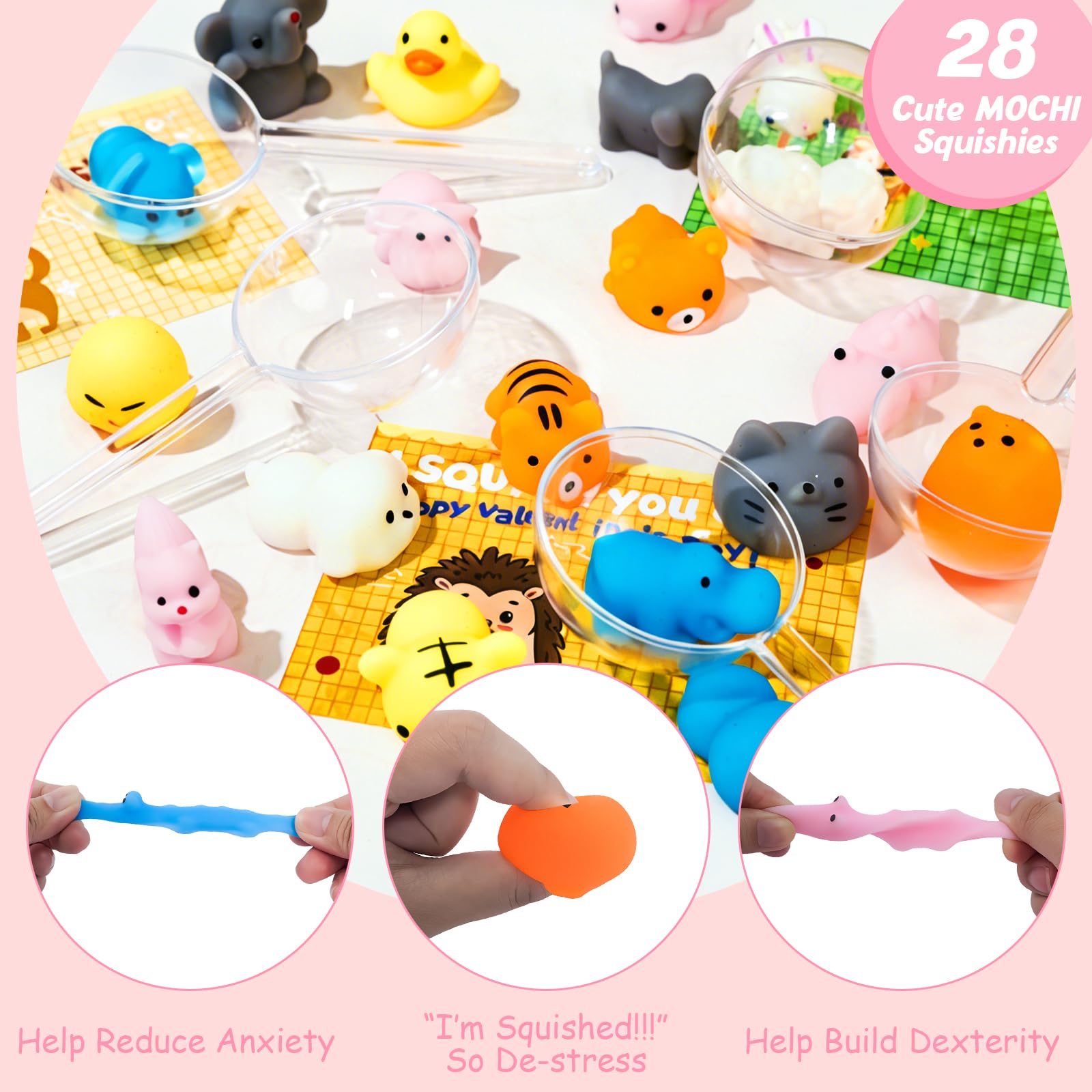 TORONTOKYO valentines mochis tiger squishy for playful stress-relief moments.
