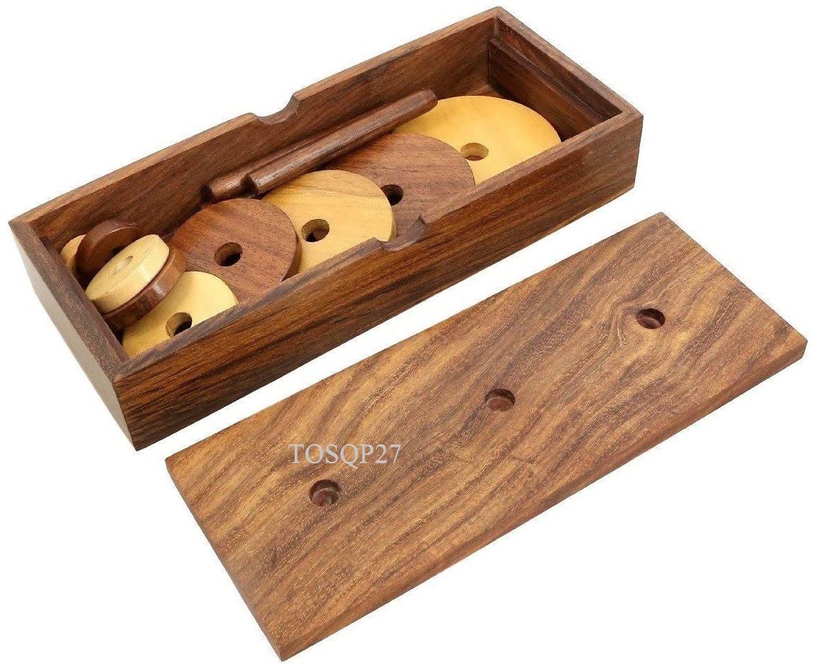 TOSQP27 Desk decor rosewood puzzle, blending art with engaging logic on your desk.