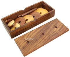 TOSQP27 Desk decor rosewood puzzle, blending art with engaging logic on your desk.