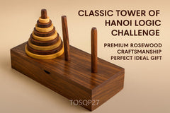 TOSQP27 Nine rings Hanoi tower, ideal for solo logic practice.
