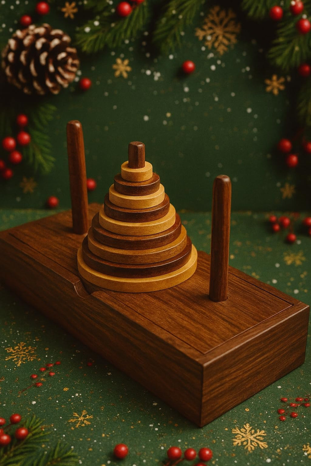TOSQP27 Rosewood brain teaser, showcasing craftsmanship for longer-lasting puzzle play.