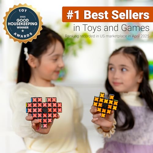 TOSY glow-building blocks illuminated by UV light for vibrant glow-on-demand designs.