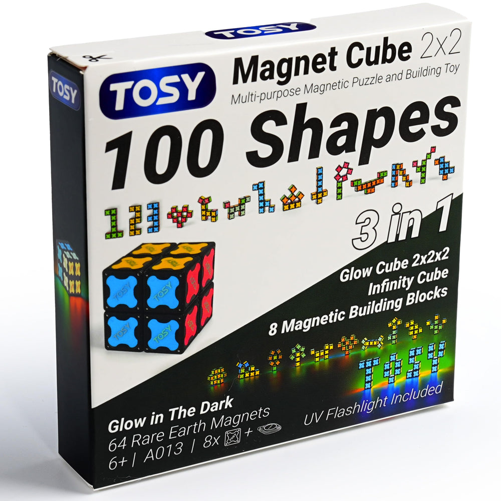 TOSY Magnet Cube 2x2 assembled for smooth magnetic rotation and reconfiguration