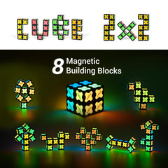 TOSY Magnet Cube 2x2 sensory texture and magnetic connections provide engaging fidget play.