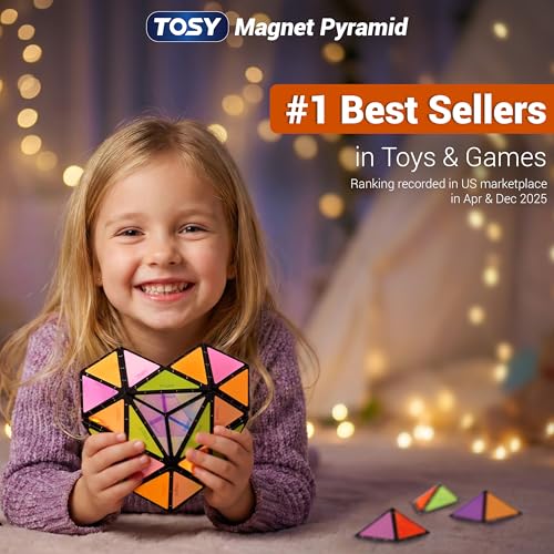 TOSY Magnet Pyramid Glow bunny shape sparks imaginative STEM play.