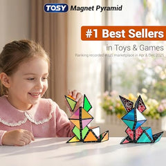 TOSY Magnet Pyramid Stone spinner accessory enables dynamic shape shifts during solo or group sessions.