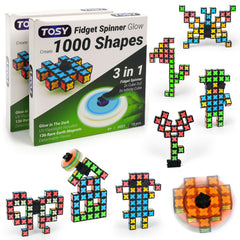 TOSY Magnet Spinner Glow transformable blocks for creative shapes and focus.