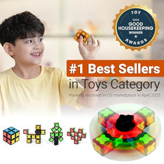 TOSY Magnet Spinner Mini transformed into a 2x2 magnet cube for puzzle play.