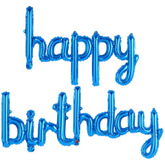 TOTAFAM blue birthday banner with foil letters creates a vibrant photo backdrop