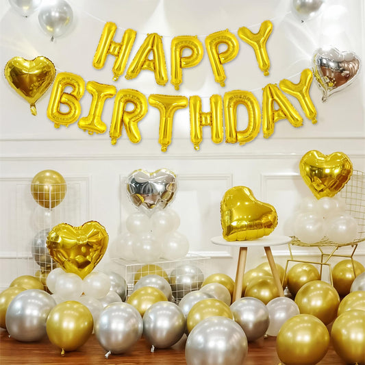 TOTAFAM foil birthday banner kit adds a premium glow to any backdrop.