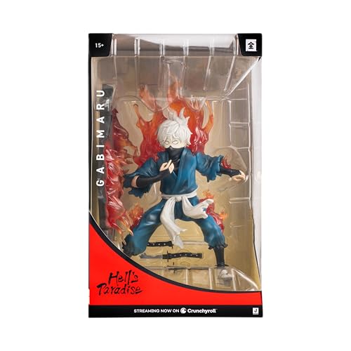 Total Anime Gabimaru environment base with flames and katanas enhances display.