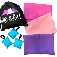 TOTEAFORT Princess blanket fort kit showcases quick setup for imaginative play indoors or outdoors.