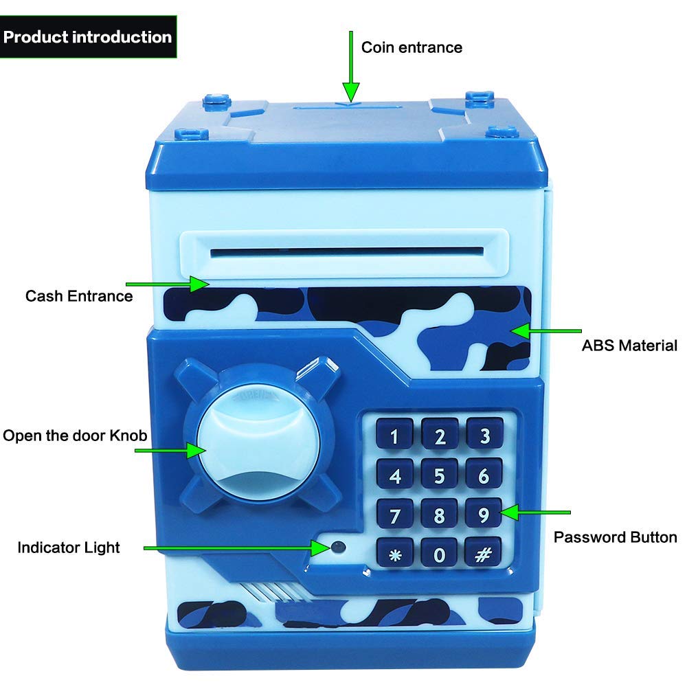 Totola Piggy Bank cash deposit slot, easy daily savings for kids.