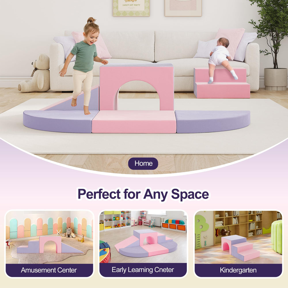 TOTPLAY set-up is lightweight and easy to move for flexible spaces.