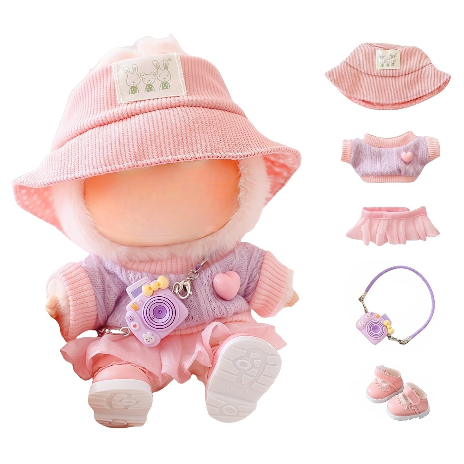 TOU-BEGUIN 17cm doll hat adds cute charm to Lu Bubu outfits.