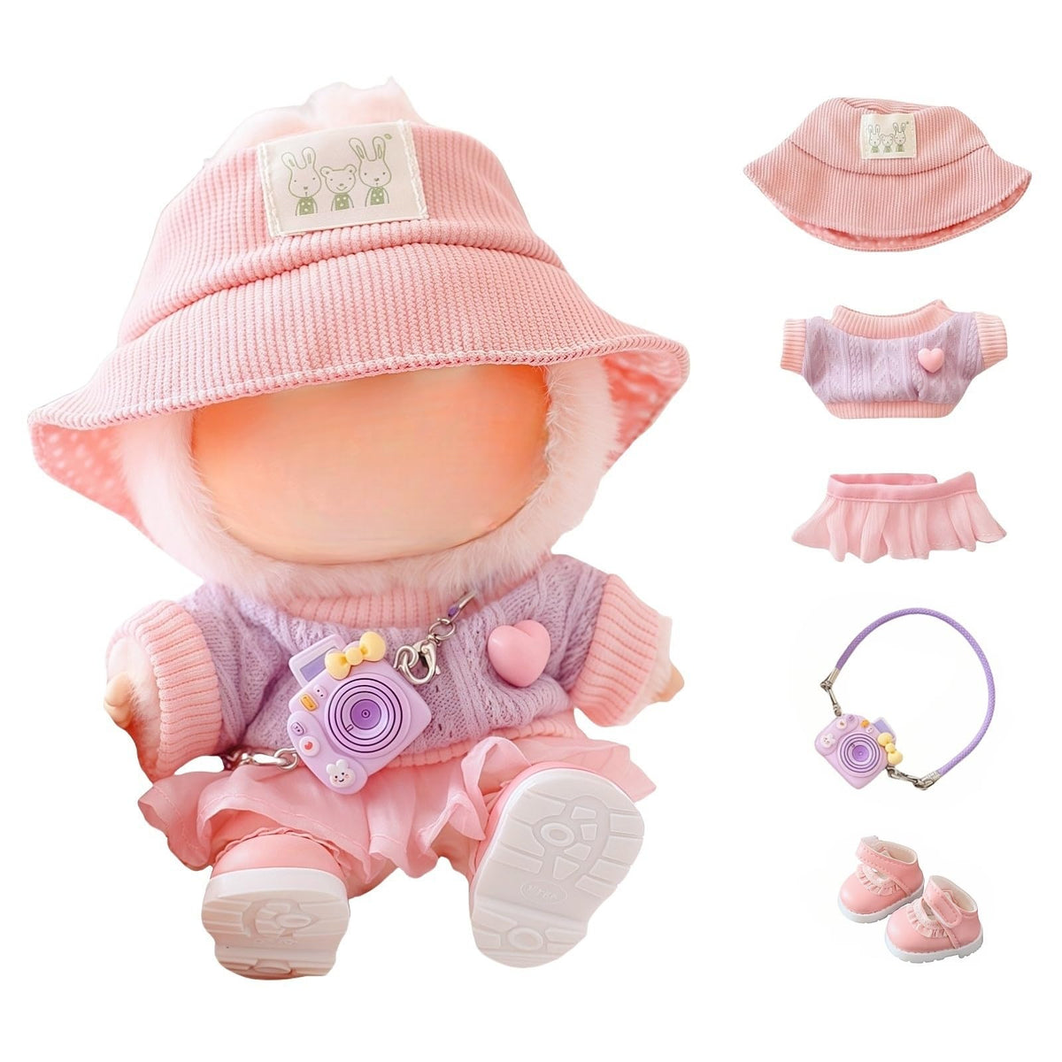 TOU-BEGUIN 17cm doll hat adds cute charm to Lu Bubu outfits.