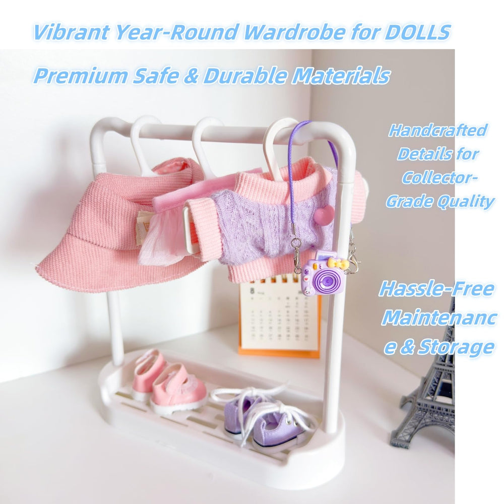TOU-BEGUIN 17cm doll shoes left complete a stylish ensemble.