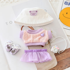 TOU-BEGUIN Lu Bubu 17cm doll fabric closeup shows soft material.