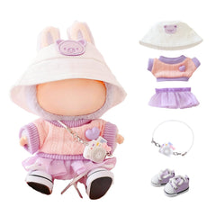 TOU-BEGUIN Lu Bubu 17cm doll hat enhances cute kawaii outfits and display appeal.