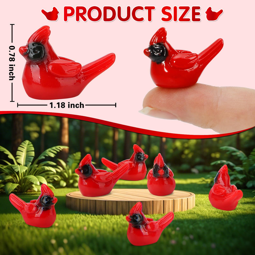 Touch Top cardinal dollhouse ornament enhances miniature scene.