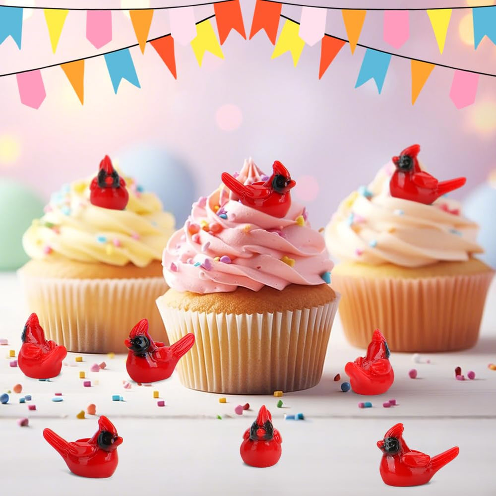 Touch Top red cardinal mini-figurine ideal for DIY crafts.
