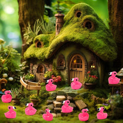 Touch Top dollhouse mini flamingos for micro landscapes and terrariums