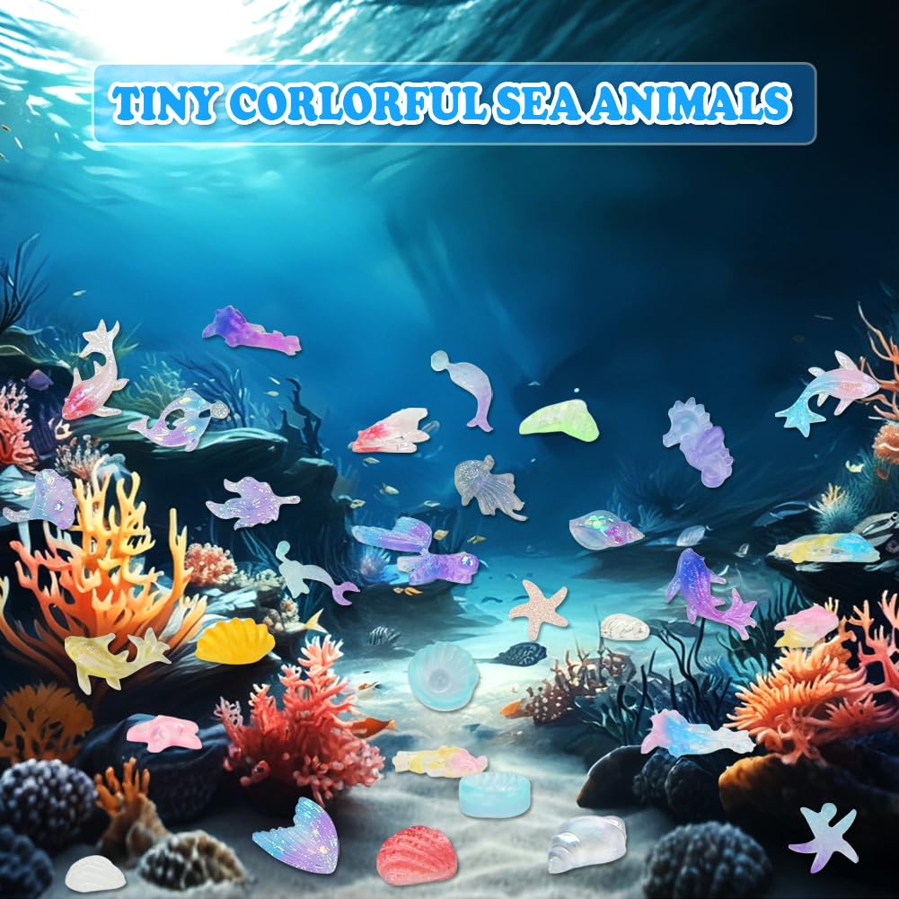 TOUCH TOP mini ocean animals turtle figure, cute collectibles for slime and micro landscapes.