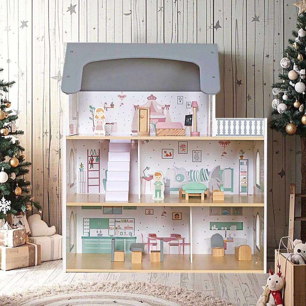 Touch Us Dream Playhouse kitchen furniture enhances realistic cooking scene and creative dialogue.