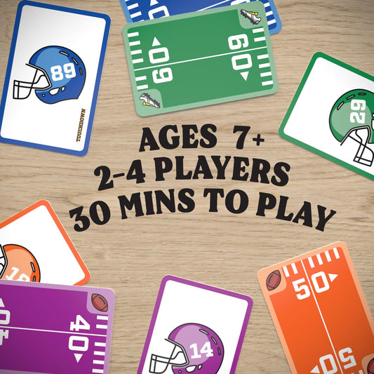 TOUCHDOWN team colors cards arranged for quick strategy moments
