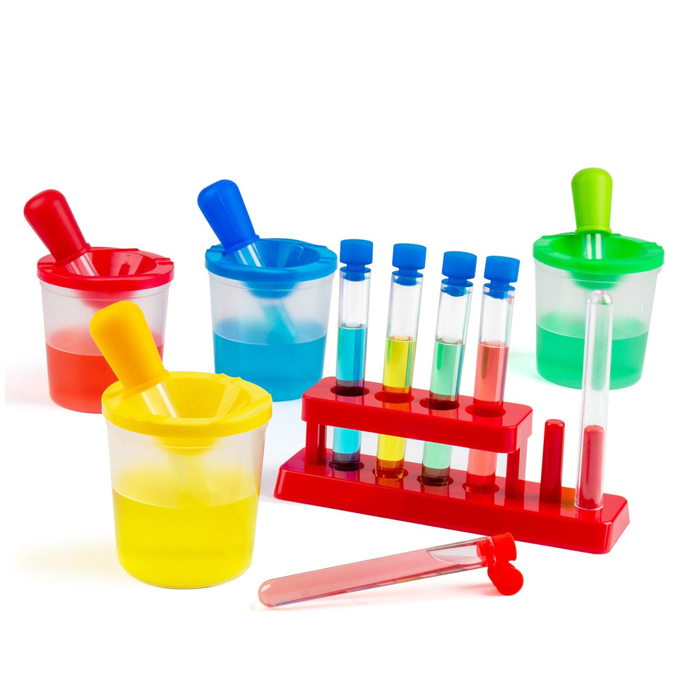 TOUHKAN Color Science Test Tubes with Caps offer clear visibility for colorful experiments.