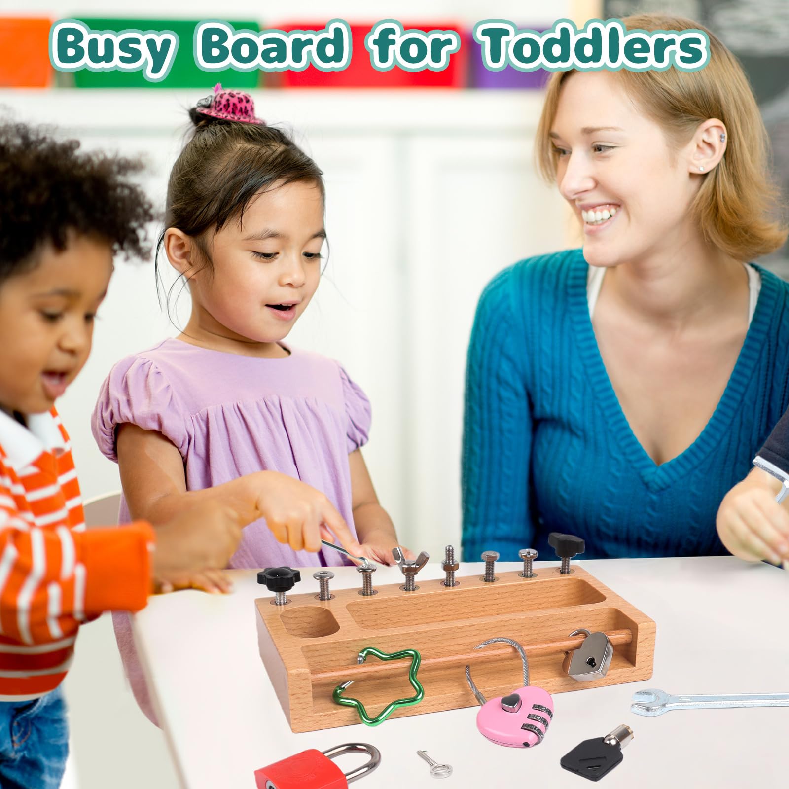 TOUHKAN screwdriver set helps kids practice removing and reinserting eight screws with focus