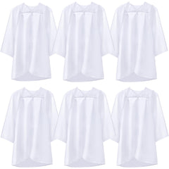 Toulite 6-piece matte white choir robes set for group performances.