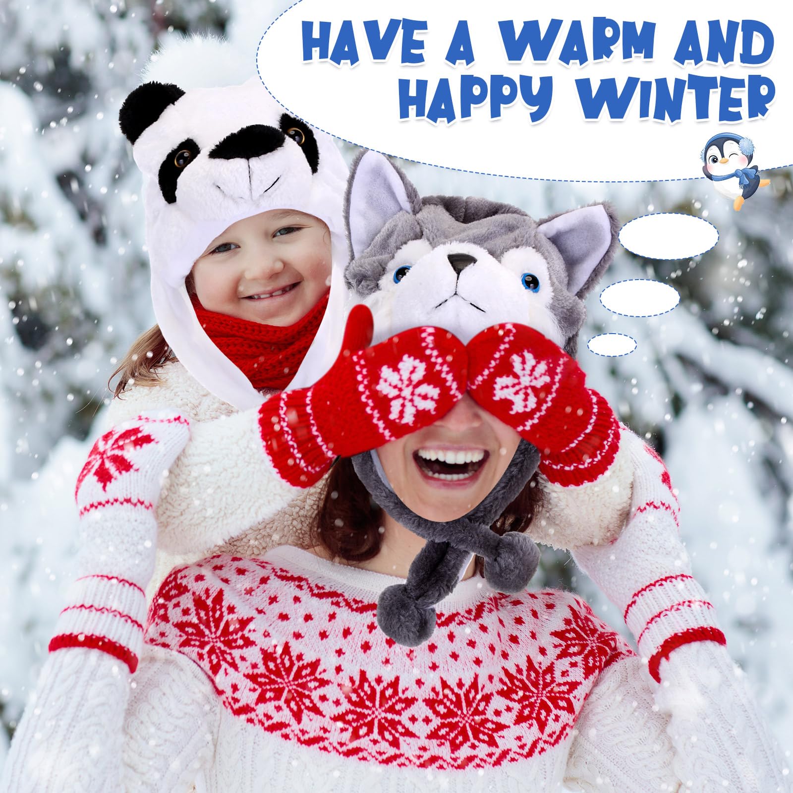 Toulite gift-ready animal hats pack for friends and family