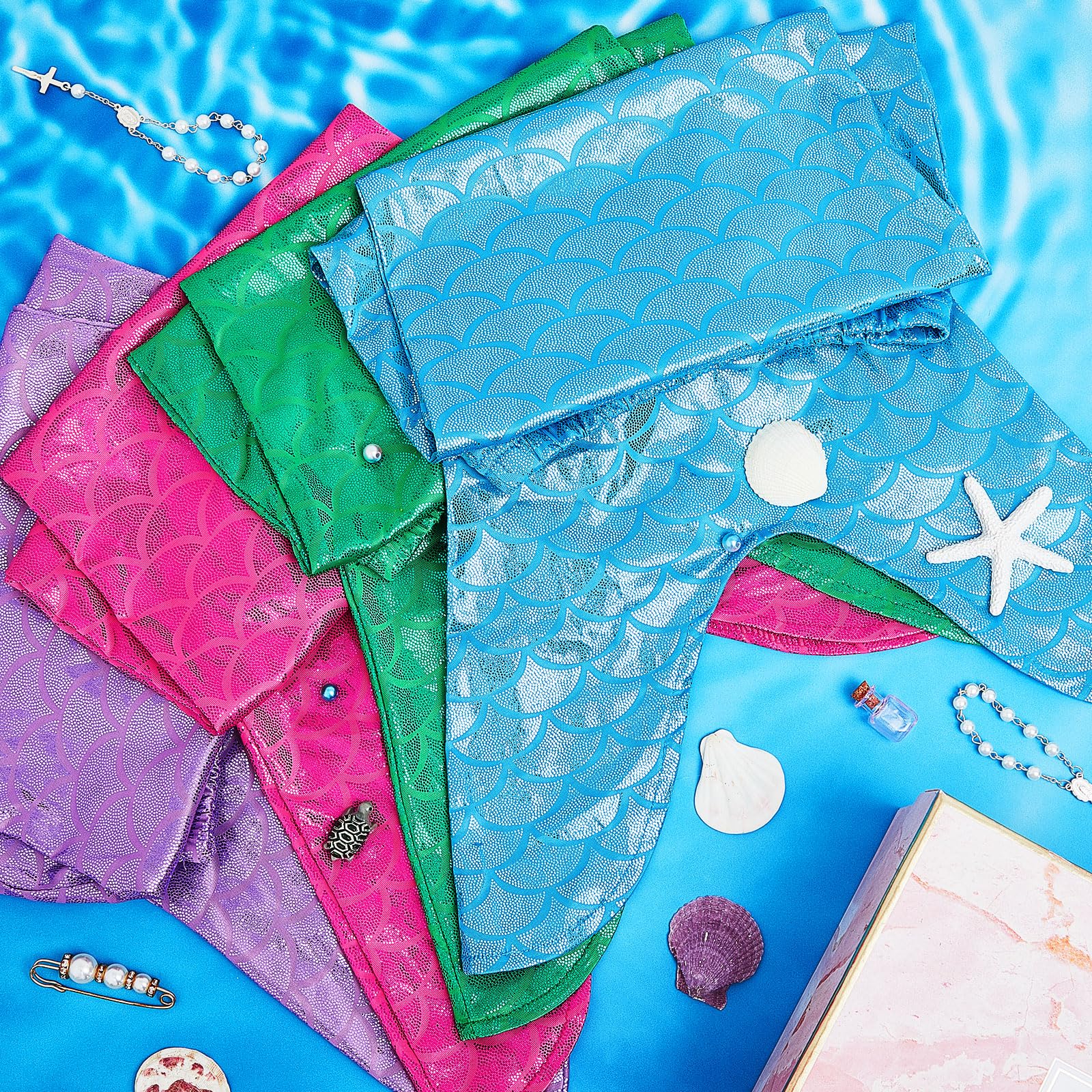 Toulite mermaid tail breathable fabric ideal for summer beach play.