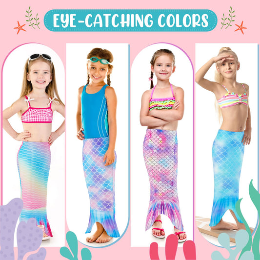 Toulite tails show shimmering details for mermaid-themed celebrations.