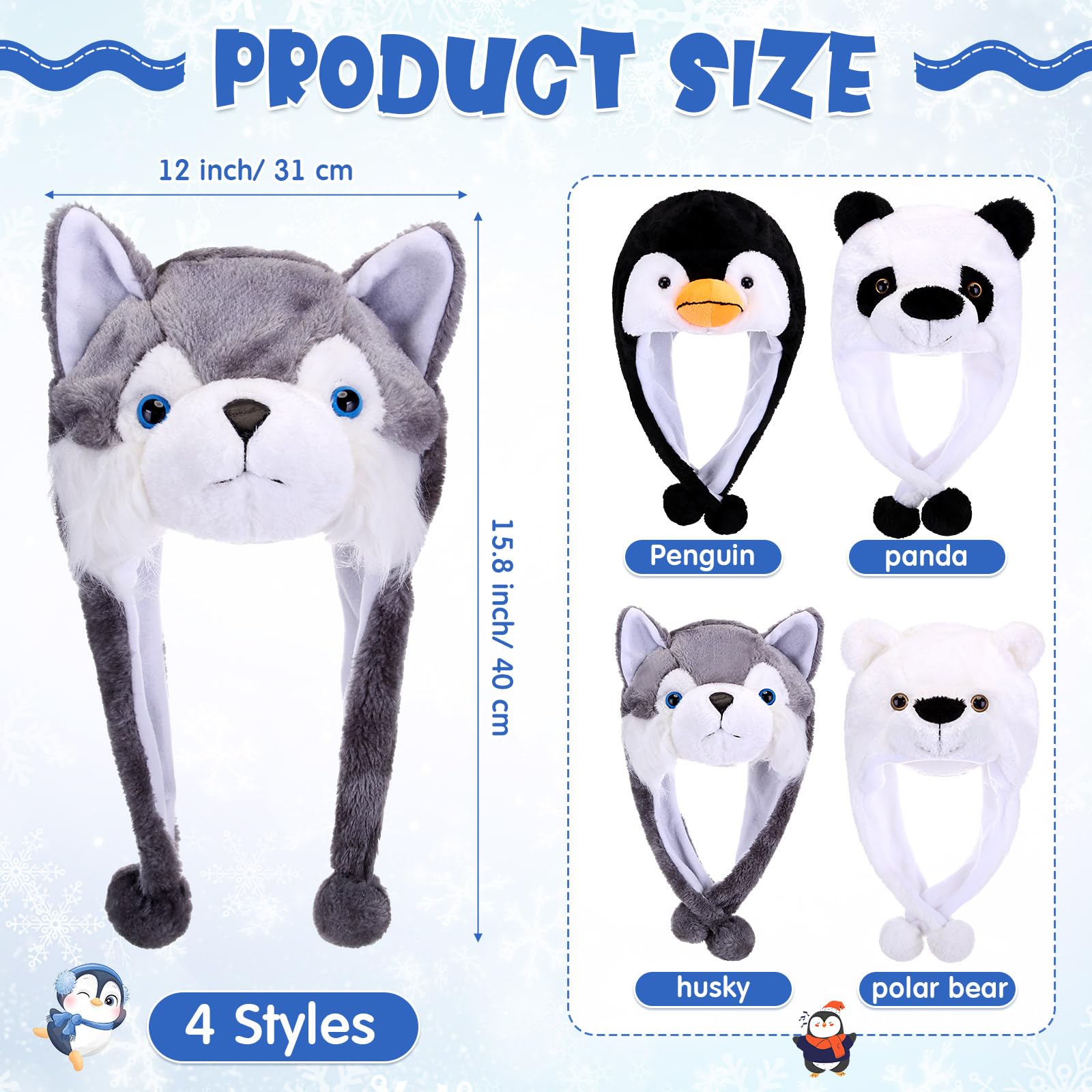 Toulite panda hat with ear flaps provides cozy warmth during cold outdoor days