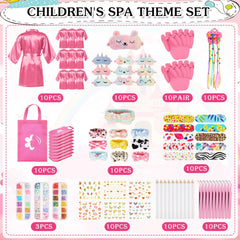 Toulite pink spa headbands complete the party-ready look.