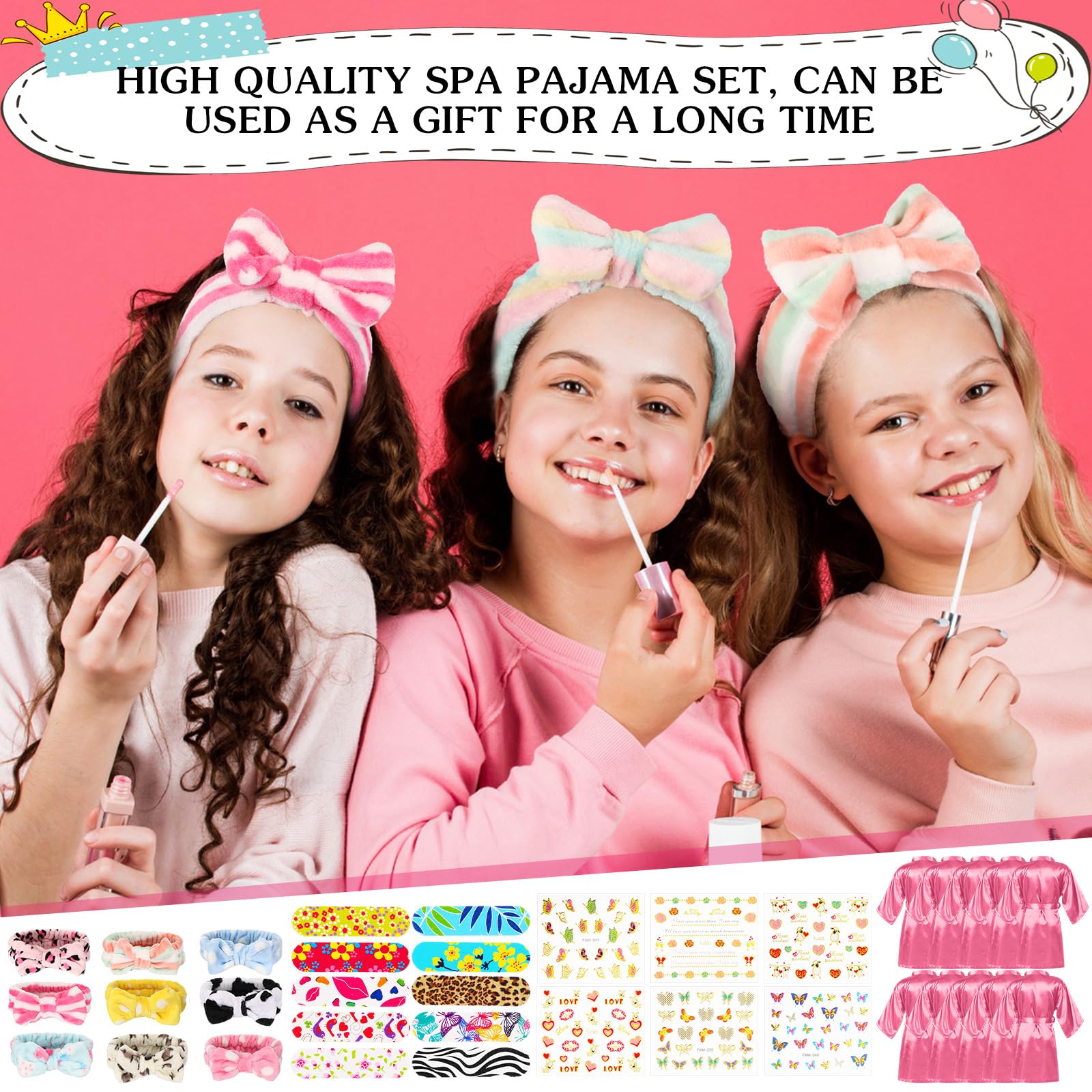 Toulite pink non-woven tote bags help carry snacks and favors.