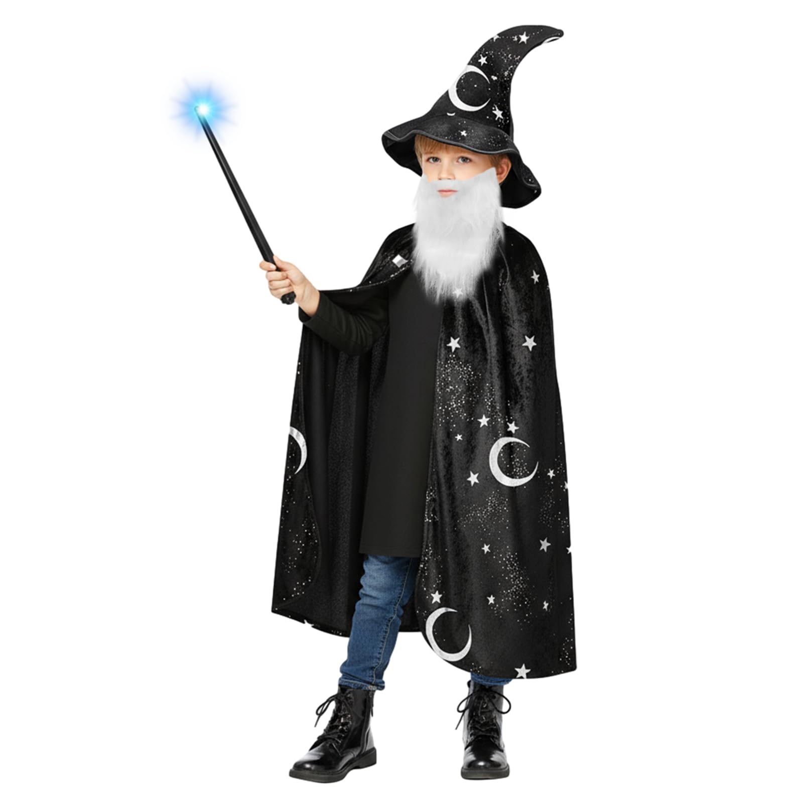 Toulite wizard cape for kids, velvet cape sparks imaginative playtime.