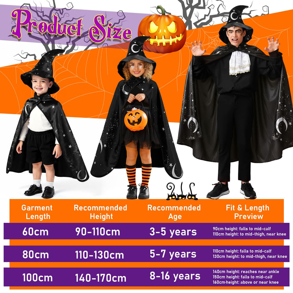 Toulite wizard hat for kids, completes the magical costume look.
