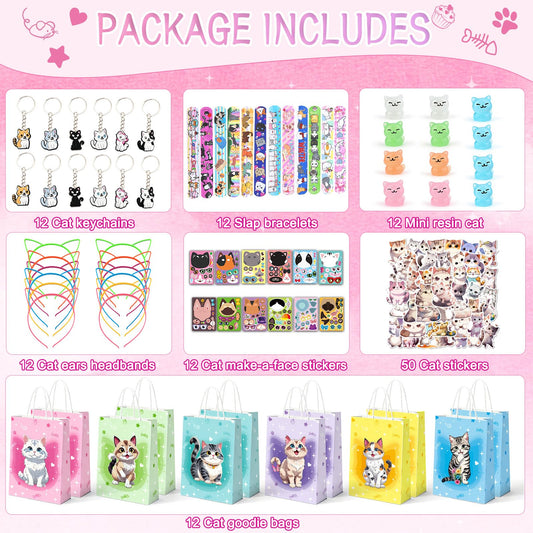 TOUPONS cat goodie bags showcase bright colors, ideal for handing out treats at celebrations