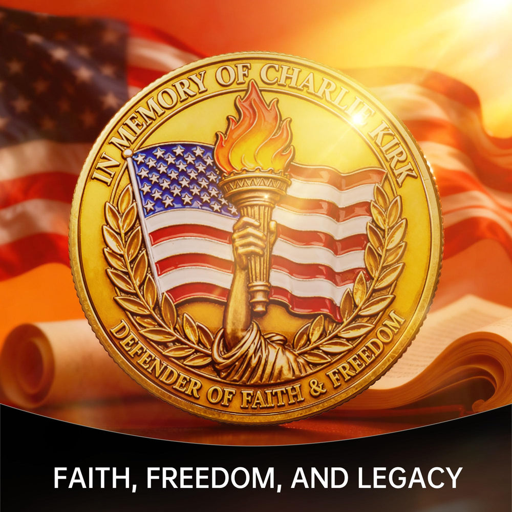 Touzanious Charlie Kirk coin high-relief engraving showing precise details for longevity.